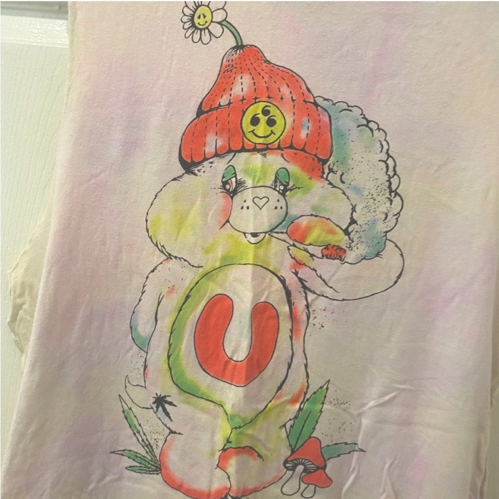 Rare UNIF Don’t Care Bears Muscle Tank - Picture 4 of 7